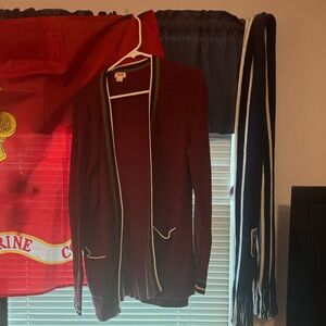 NWOT Missino Maroon button up Sweater size L